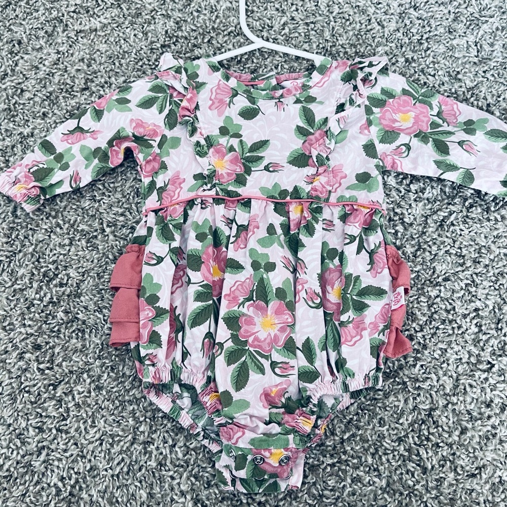 Ruffle Butts Romper - Floral